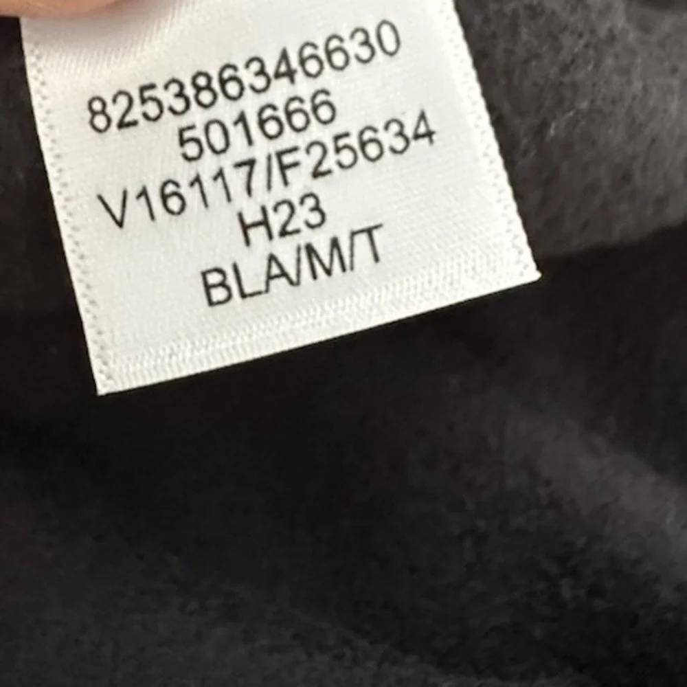 Lands End Men's Tall Anyweather Quarter Zip Fleece Pullover Black Medium New